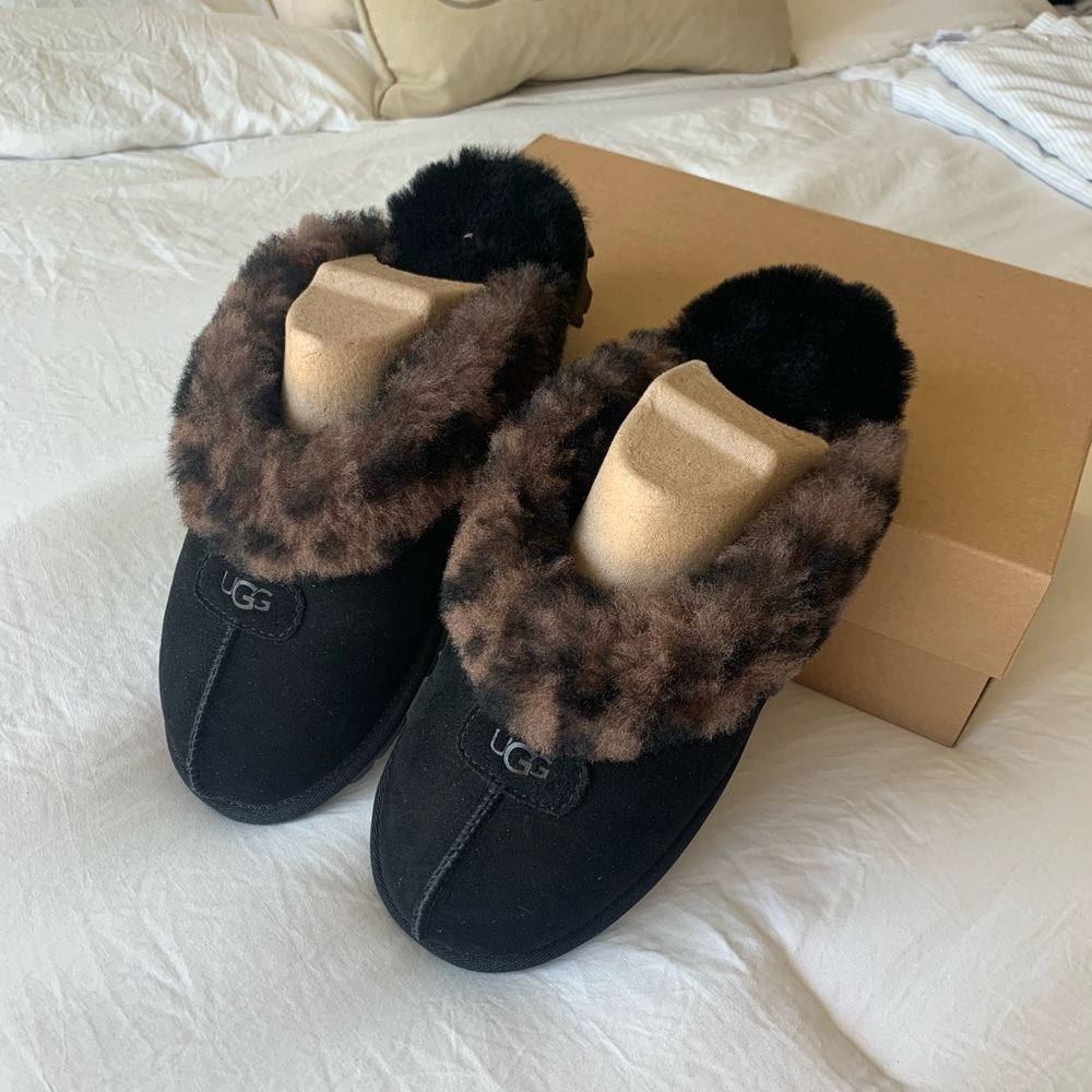 🔥UGG Slippers Black Cheetah